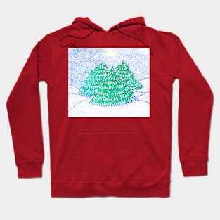 Three Christmas Trees Art Hoodie